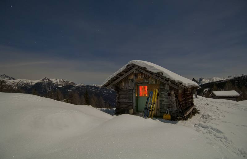 Hütte im Mondschein - Lesachtal