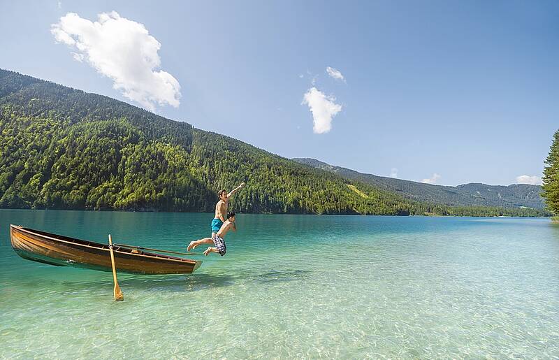 Badespass am Weissensee © Kärnten Werbung, Fotograf Edward Groeger