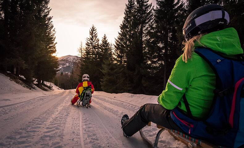 Rodeln auf der Feldpannalm