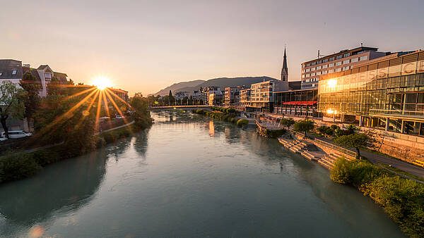 Sonnenuntergang in Villach