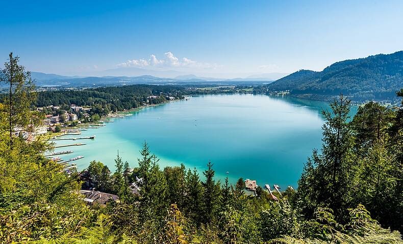 Blick über den Klopeiner See in Kärnten