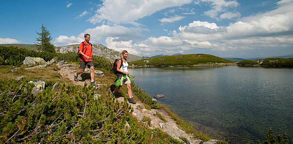 Alpe-Adria-Trail E15 Nassbodensee im Biosphaerenpark Nockberge 