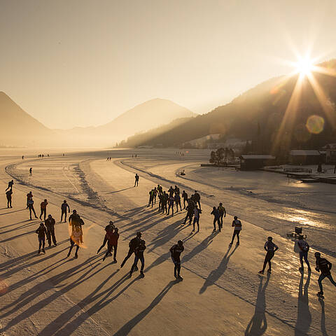 Eislaufen am Weissensee