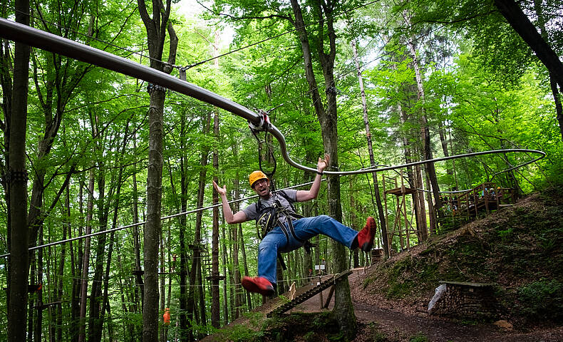 Kletterwald Ossiacher See - Die flyline 