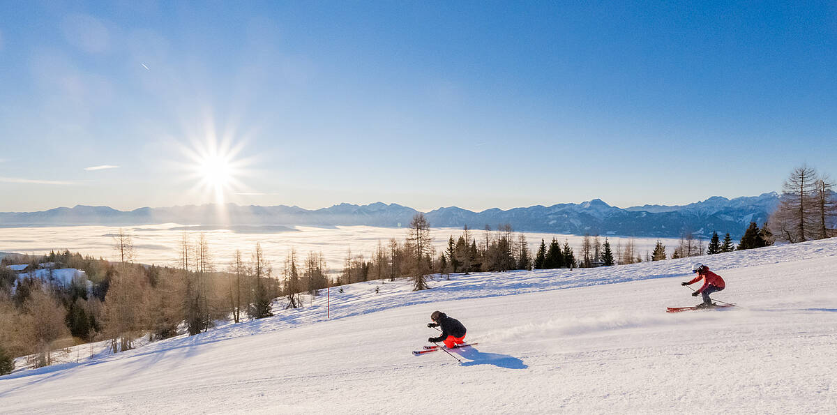Gerlitzen Alpe Skigenuss bei strahlendem Sonnenschein