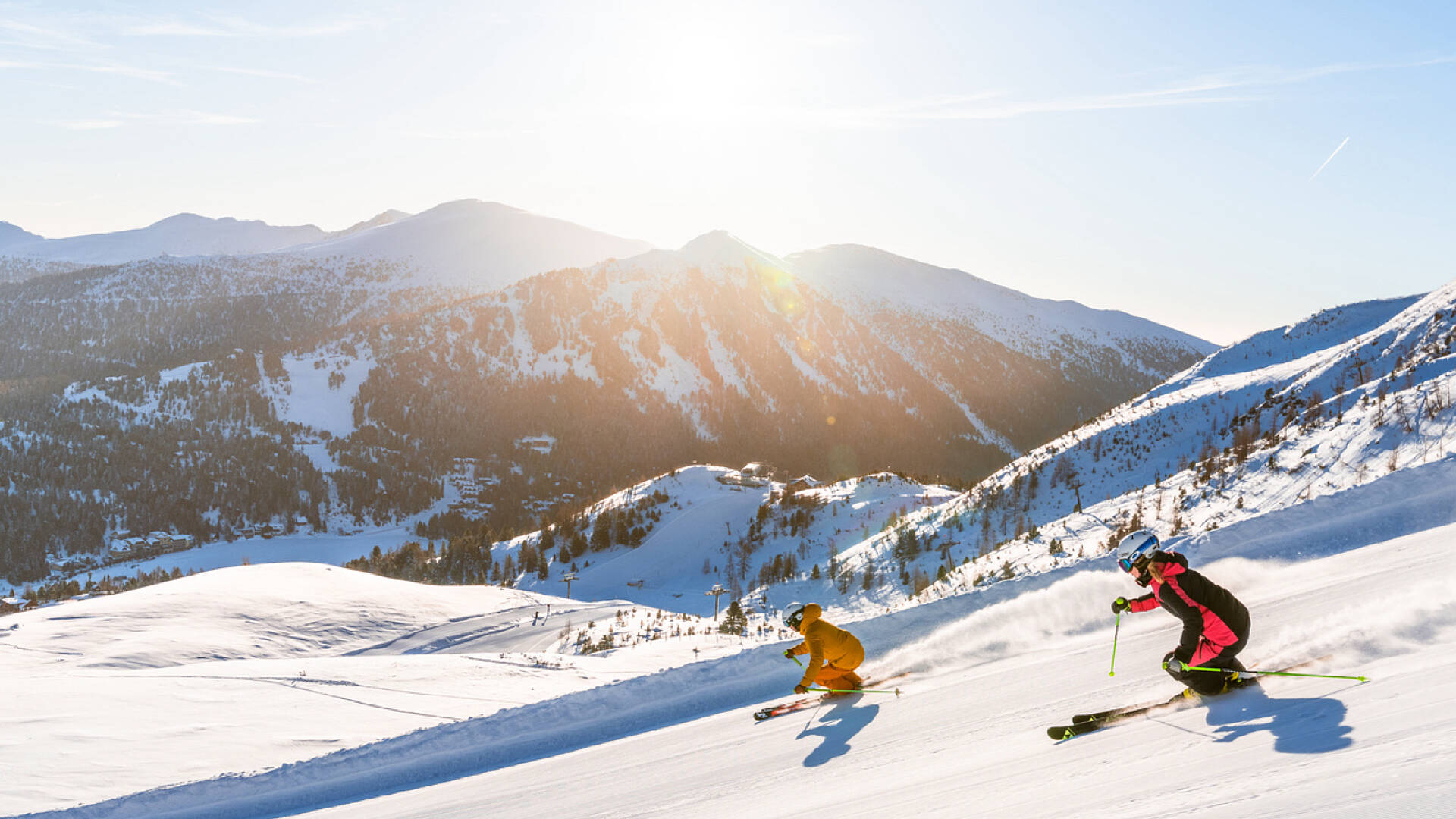 Skifahren auf der Turracher Höhe in den Nockbergen